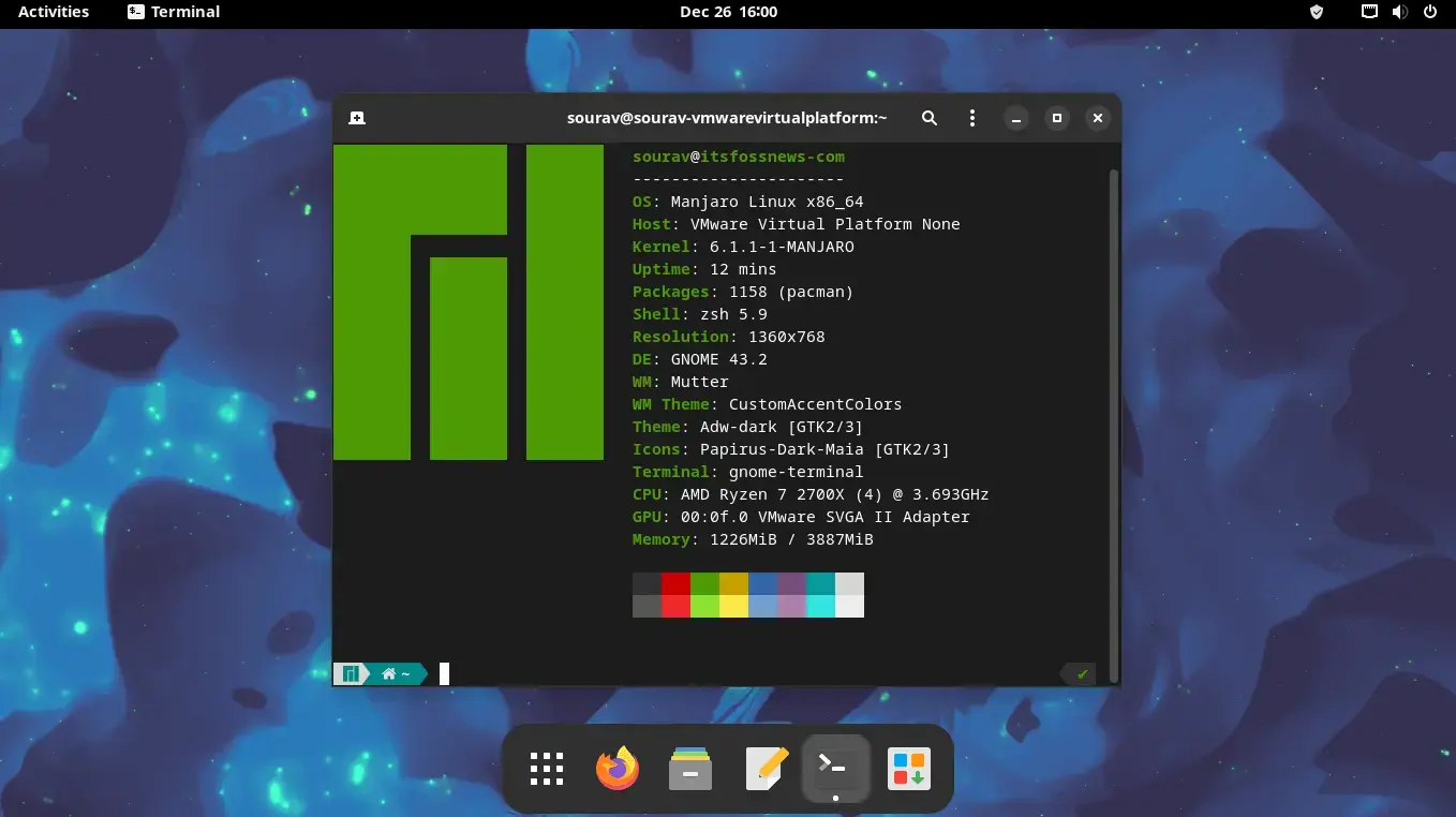 manjaro-gnome-22-desktop-interface